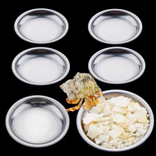 Hermit Crab Food and Water Bowl Set of 6 Tiny Stainless Steel Feeding Dish for