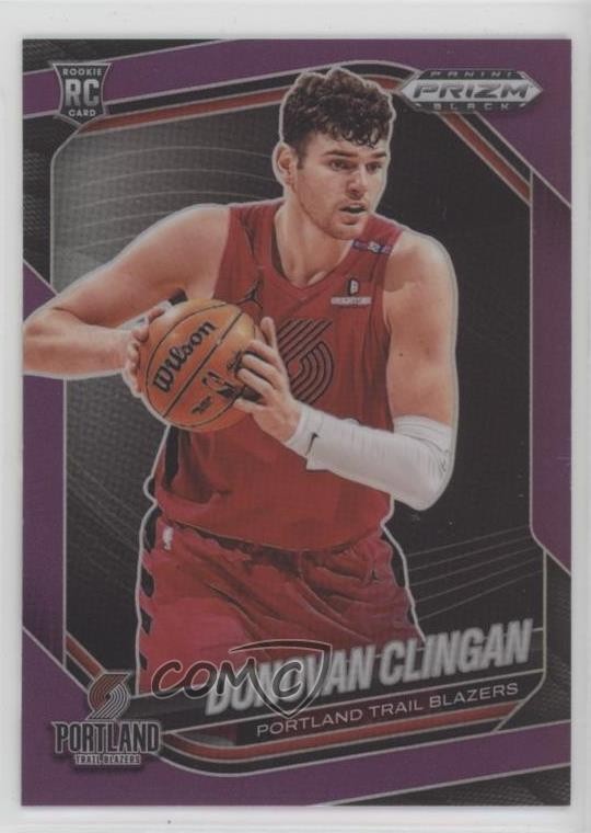 2024-25 Panini Prizm Black Purple 58/99 Donovan Clingan #131 Rookie RC 1b7p
