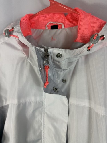 Free Country Athlex wasserdichte Damenjacke gefüttert rosa weiß mit Kapuze Gr. L - Bild 2 von 6