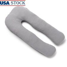 U Shaped Pregnancy Pillow Body Support Comfortable Sleep Relief Cotton Cover New