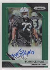 2018 Panini Prizm Rookie Auto Green Prizm Maurice Hurst #RA-MH Auto 1l2