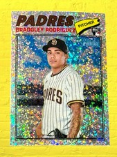 Bradgley Rodriguez 2026 Topps Heritage MLB SP Silver Sparkle RC San Diego Padres