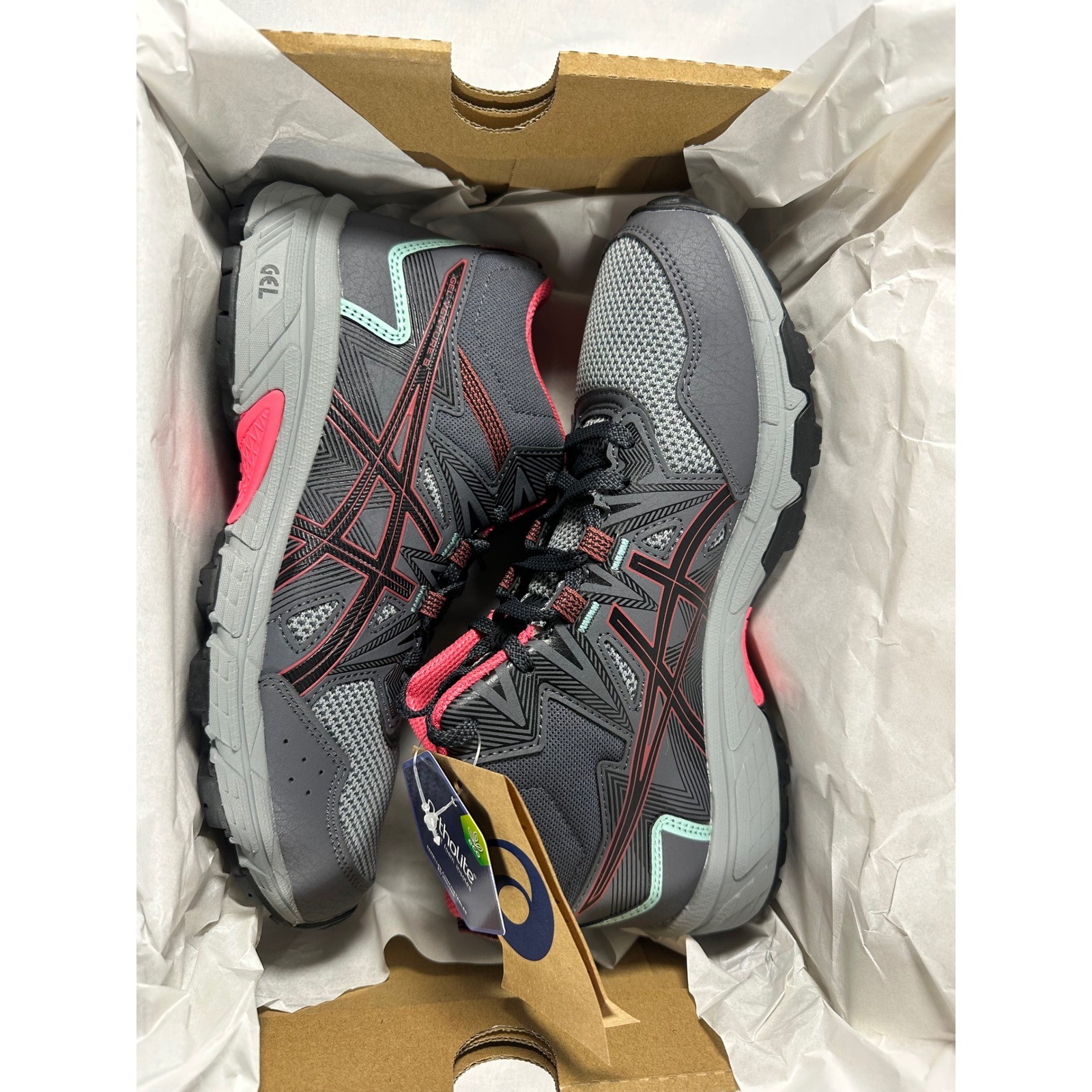 Asics Gel-Venture 8 MT Womens Trail Running Shoes Grey Pink 1012A869-020 7.5 thumbnail 2