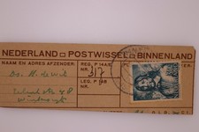 Netherlands 1945 Postwissel 30c Cornelis Troost Used Money Order