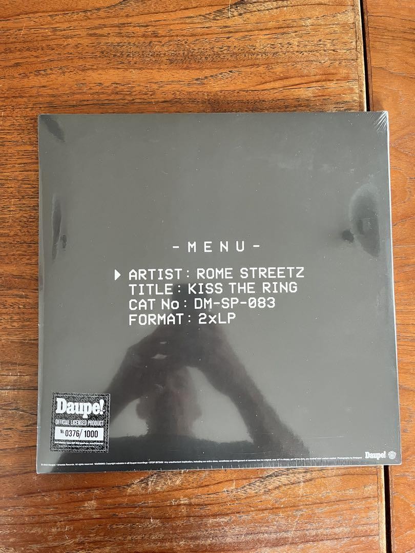 Rome Streetz ‎– Kiss The Ring 2LP - 180g Rome Streetz – Kiss The Ring – 2 x Vinyl (Japanese Obi, LP