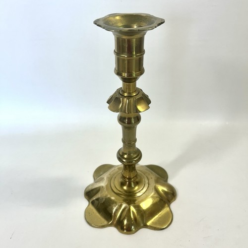 RARE Vtg 1800's Victorian Brass Petal Base Candlestick Marked Made in England 8" - Picture 13 of 16