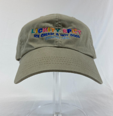 Lickity Split Ice Cream Baseball Cap Buckleback Hat Chapel Hill Khaki Casual OS