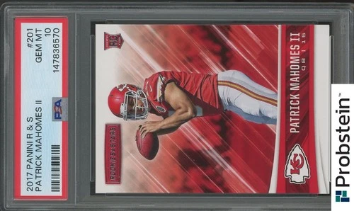 2017 Panini R & S #201 Patrick Mahomes II Chiefs RC Rookie PSA 10 GEM MINT