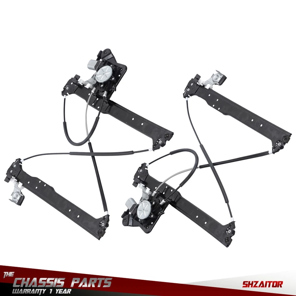 Regulador de ventana trasero izquierdo y derecho con motor para Chevy Silverado 1500 GMC Cadillac Foto 2 de 4