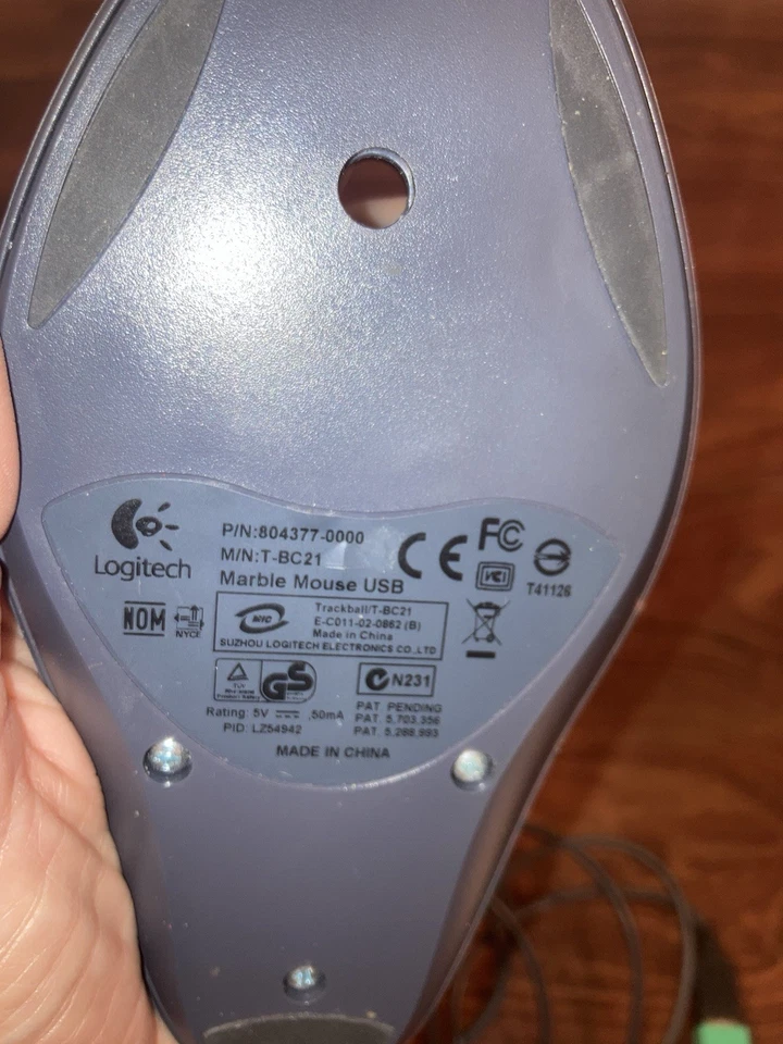 Logitech Trackman Marble Trackball Wired USB Mouse T-BC21 - Image 4 of 4