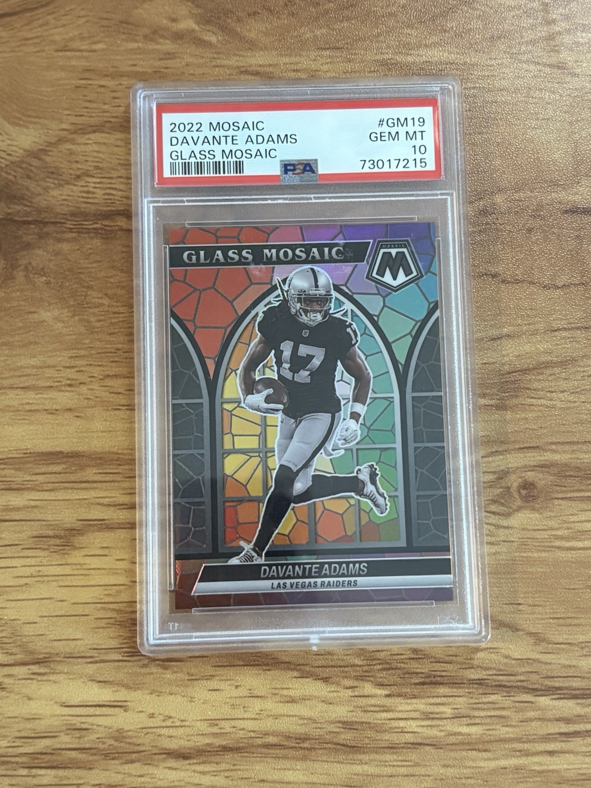 2022 Mosaic Davante Adams STAINED GLASS MOSAIC PSA 10