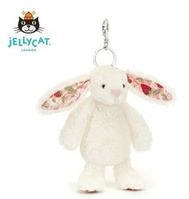 Jellycat Blossom Cream Bunny 'Berry' Bag Charm Keyring BNWT + Dust Bag UK