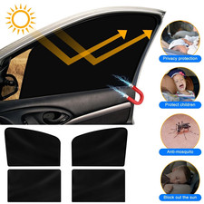 4x Magnetic Car Side Window Sun Shades Auto Camping Curtains Accessories