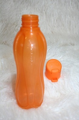 Tupperware Eco Water Bottle 16.90 oz Reuseable Freezer Safe. Sparkle Orange