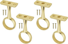 Pole Bracket 25Mm Rail Ceiling and Wall Mount  Closet Rod Pipe - Pack of 4