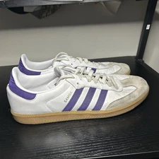 Adidas Samba Originals OG 2019 White Purple Soccer Casual Shoes EE5452 Size 13