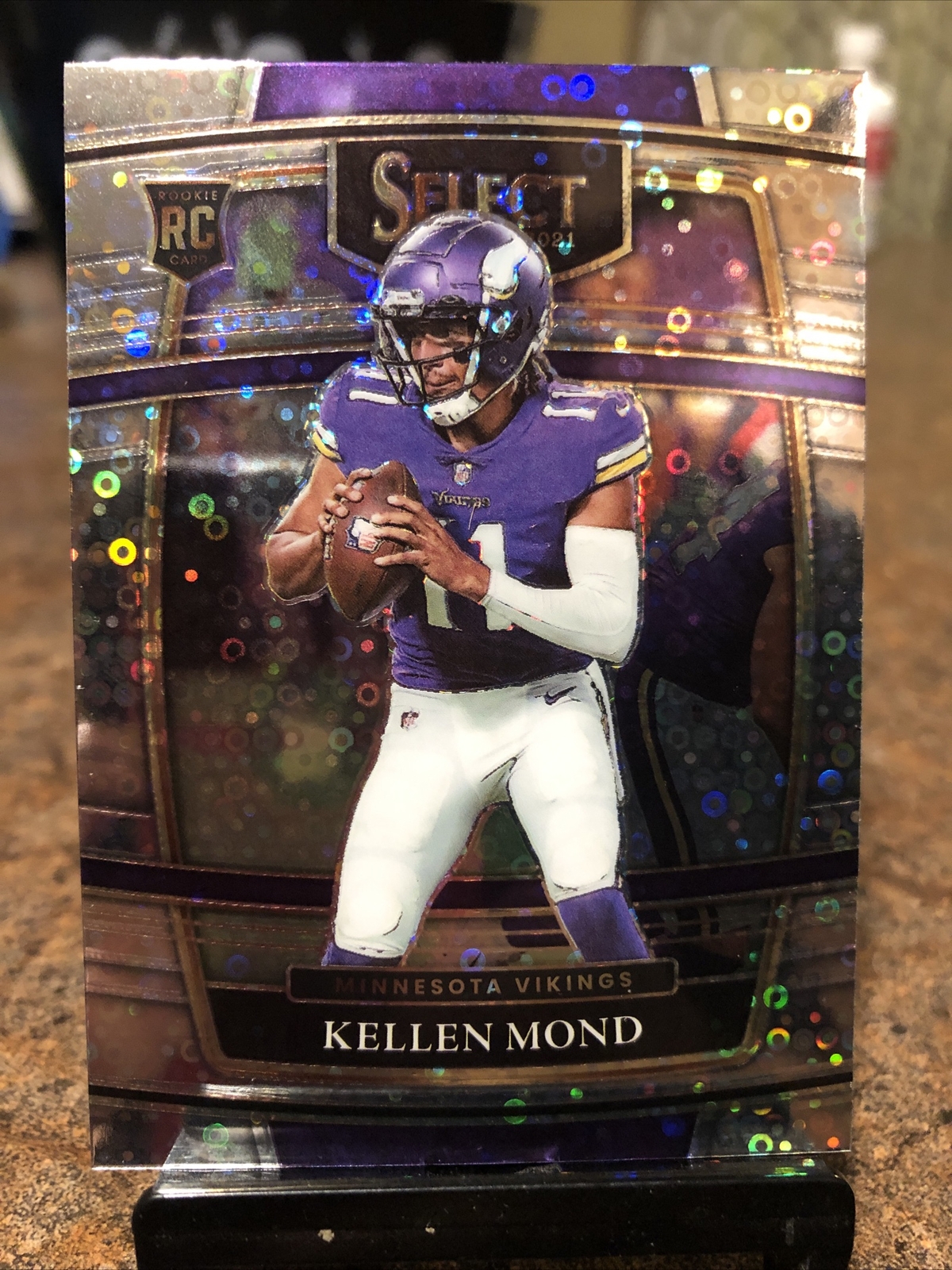Kellen Mond 2021 Select Disco Parallel #64 Rookie Card Minnesota Vikings