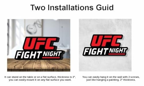 UFC Wall Light Decor Led Neon Sign 18x9 inches with USB Powered Dimmable - Bild 8 von 8