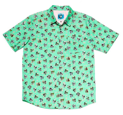 Pardy Time Hemd Radical Visions Hawaii Strand Party Shirt Totenkopf Skull Muster