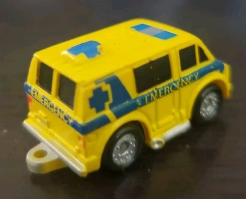 Vintage Galoob Micro Machines Yellow & Blue Ambulance Chevrolet Van Emergency - Picture 2 of 4