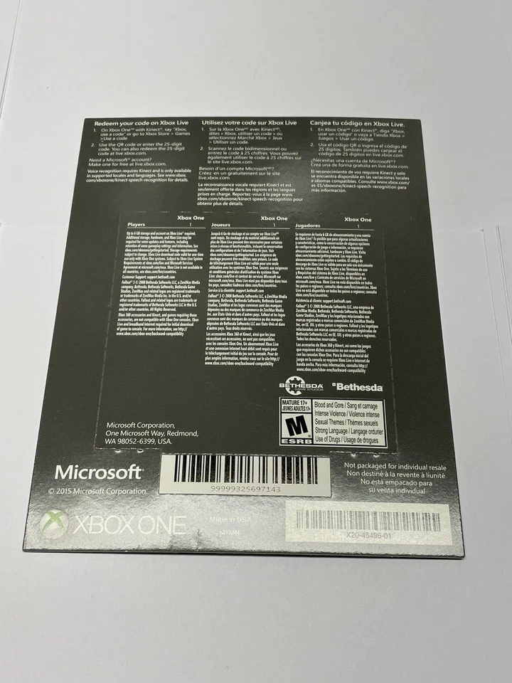 *NEW* Fallout 3 Xbox 360 Game Plays on XBOX One - Download Card - FREE SHIPPING - Image 2 of 3