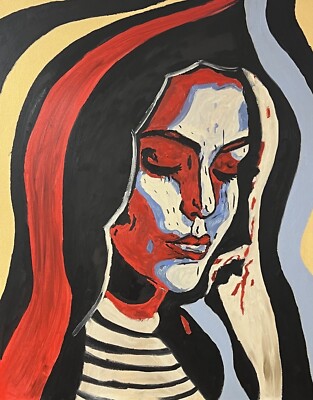 Original Ölgemälde Frau Portrait 80x100 cm Moderne Kunst Unikat Daniel Pultorak