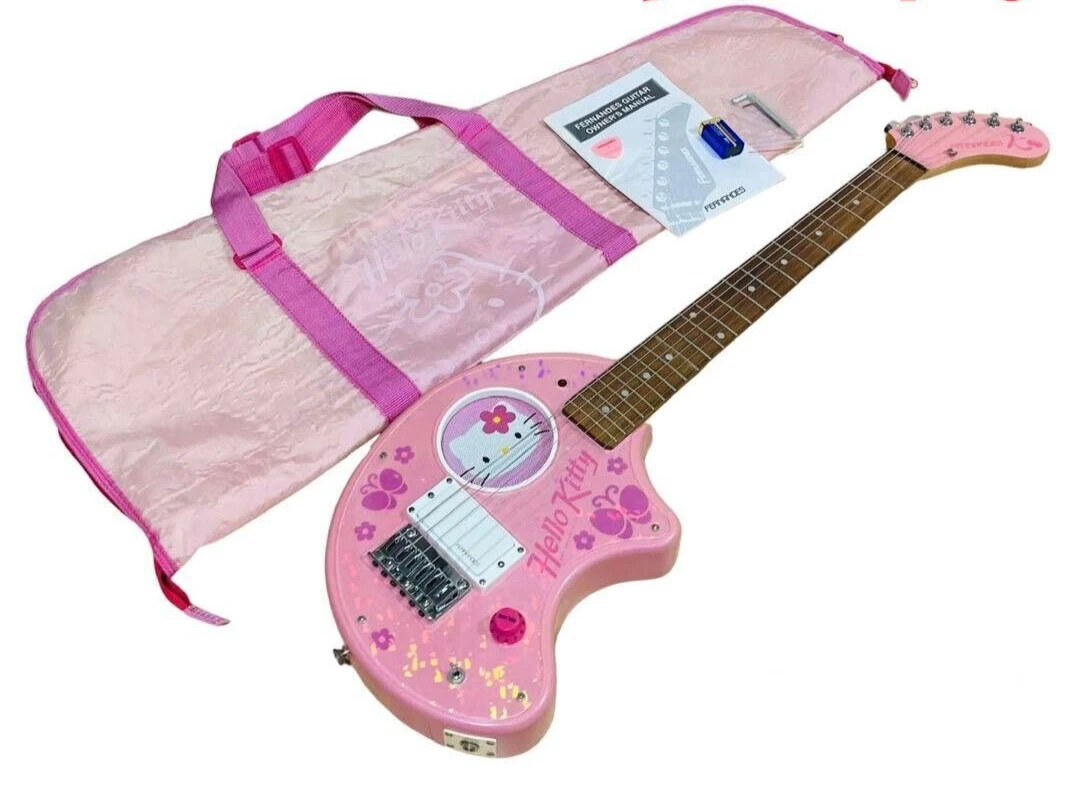 FENDER JAPAN ZO 3P Hello Kitty Guitar Built in Mini Guitar with