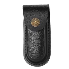 1x Pocket Knife Sheath Leather Folding Knife Holster Belt Pouch for 4" Outdoor