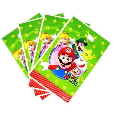 Super Mario Party Bag Video Game Birthday Gift Bag Favour Bag Loot Bag x10