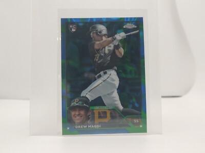 2023 Topps Chrome Update Drew Maggi Rookie Blue Green Lava Lamp Refractor /125