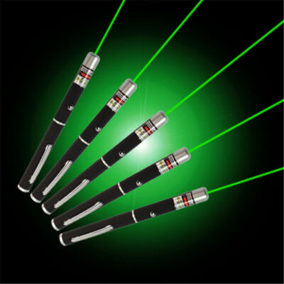 5pcs Lazer High Power Powerful Green Laser Pointer Pen Beam Light 5mW 532nm