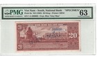 Vietnam South - Specimen 20 Dong 1962 PICK# 6s PMG: 63 UNC. #PL2069