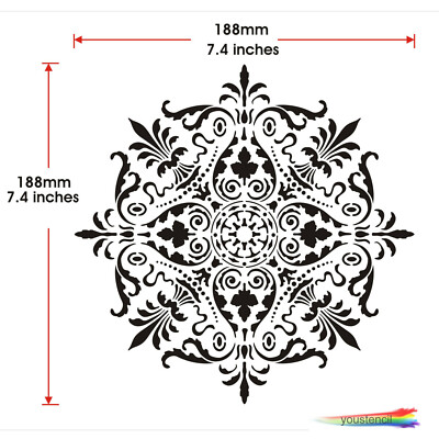 Mandala #2 Stencil : For Art, Walls and Furniture: ST68A4 | eBay