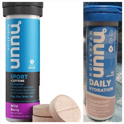 Nuun Sport + Caffeine: Electrolyte Drink Tablets 10 Cnt  ''3 Pack'' Wild Berry/Ras