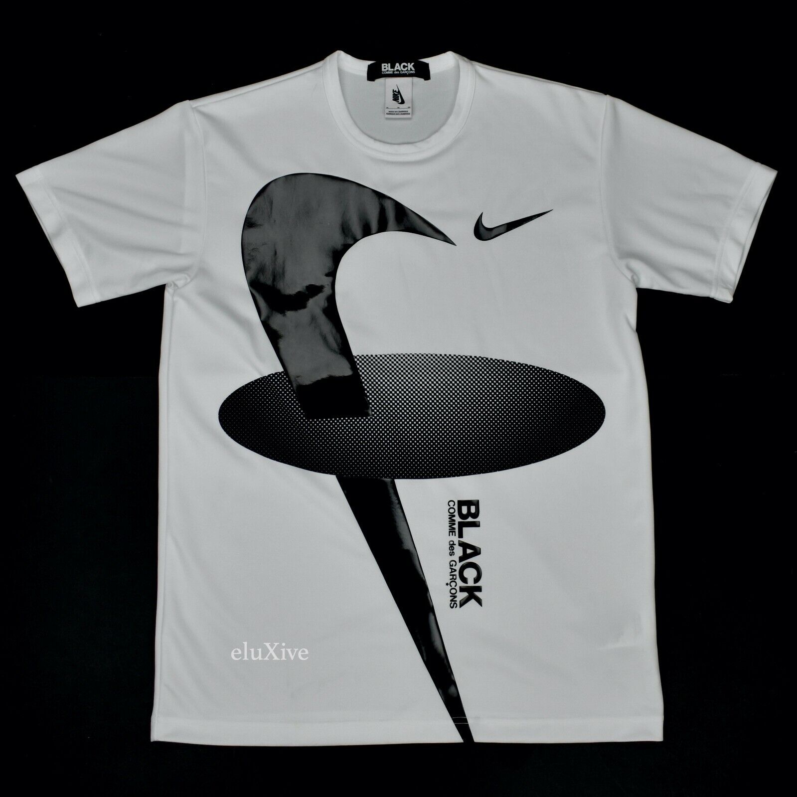 NWT Comme des CDG BLACK Nike Hole Illusion T-Shirt White XL DS AUTHENTIC eBay