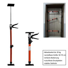 Türspanner Zargenspanner Türfutterstrebe Teleskop Stütze Spanner 50-115cm 2x rot