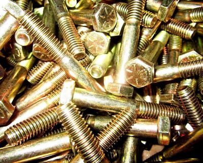 5/16-18 X 2 Hex Head Cap Screws Grade 8 Yellow Zinc 2500 Pieces