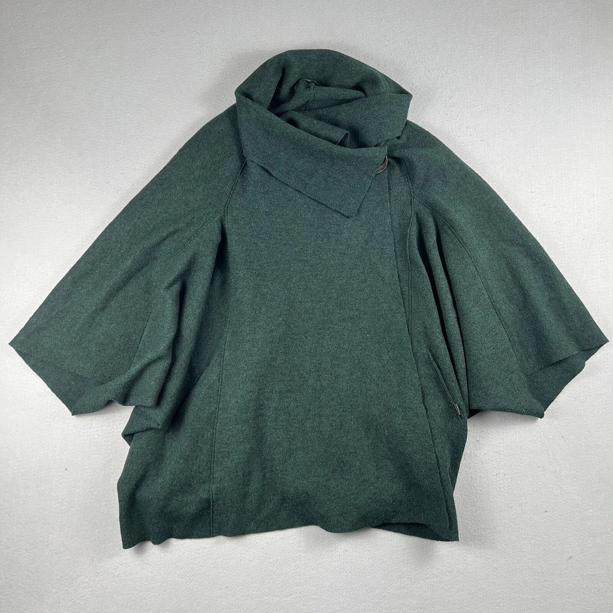 Oska Moessmer Jacket Womens 3 Boiled Wool Oversized Wrap Cacoon Cowl Neck