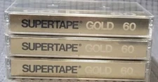 Lot of 3 Realistic supertape  Gold 60 Blank Cassette Tape  44-921 Sealed