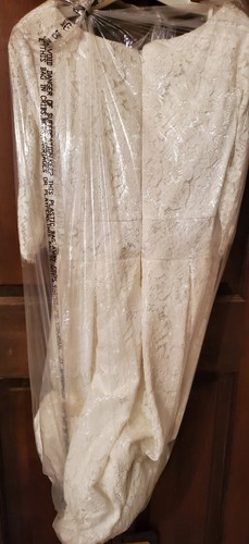 MACloth Tea Length Lace Wedding Dress Size Large - Picture 5 of 5