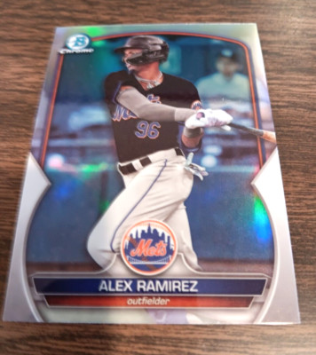 ALEX RAMIREZ 2023 BOWMAN DRAFT CARD BDC-17 NEW YORK METS (PROSPECT REFRACTOR)