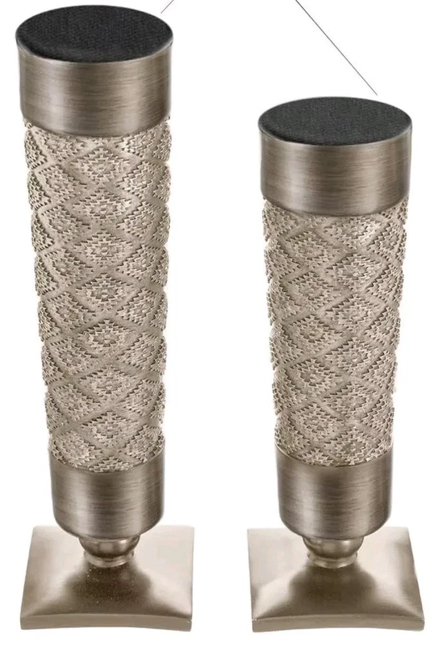 Creative Scents Silver Candle Holder Set Of 2 Dublin Collection - Image 3 of 4