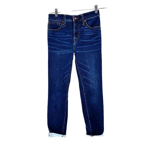 Madewell Curvy High Rise Skinny Jeans Women's 25 P Blue Ankle Stretch Dark Wash