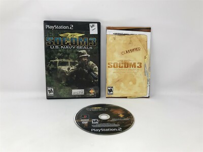 SOCOM 3: U.S. Navy SEALS BLACK - Sony Playstation 2 PS2 Complete in box - CIB 