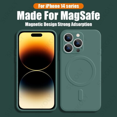 MagSafe hülle für iPhone 16 15 14 13 Pro Max 12 11 XR Case Handy Tasche Silikon
