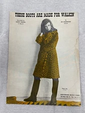 Vintage THESE BOOTS ARE MADE FOR WALKING Sheet Music