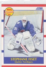 90/91 SCORE..STEPHANE FISET..ROOKIE..CARD # 415...NORDIQUES..FREE COMBINED SHIP
