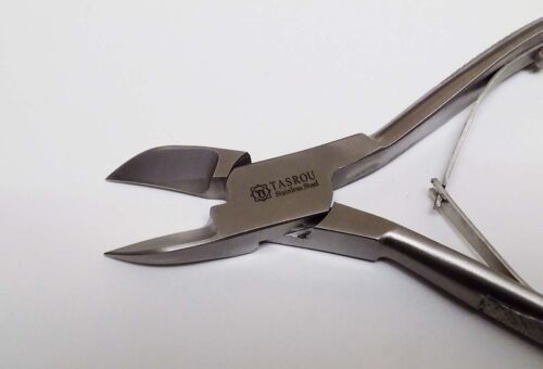 NAIL Cutter, Nippers 4",STAINLESS, STRAIGHT JAWS, DOUBLE SPRING, Tasrou Brand - Picture 1 of 8