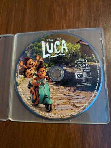 Luca (Blu-ray)- Disney/Pixar - Like New- Disc only! with blank cd case
