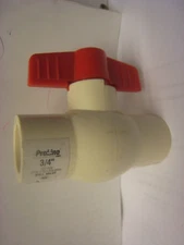 AMERICAN VALVE 3/4" CPVC Solvent Slip x Slip Ball Valve 107-124